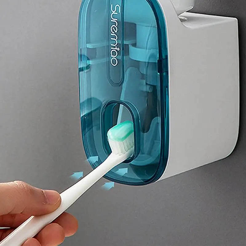 Automatic Toothpaste Dispenser Wall Mounted Lazy Toothpaste Squeezer Toothbrush Holder Bathroom Accessories