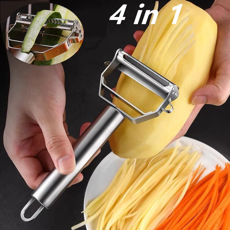 Multifunctional Kitchen Peeler ,slice and dice with ease essential kitchen tool you need.