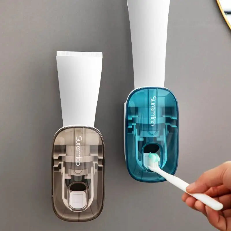 Automatic Toothpaste Dispenser Wall Mounted Lazy Toothpaste Squeezer Toothbrush Holder Bathroom Accessories