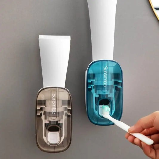 Automatic Toothpaste Dispenser Wall Mounted Lazy Toothpaste Squeezer Toothbrush Holder Bathroom Accessories