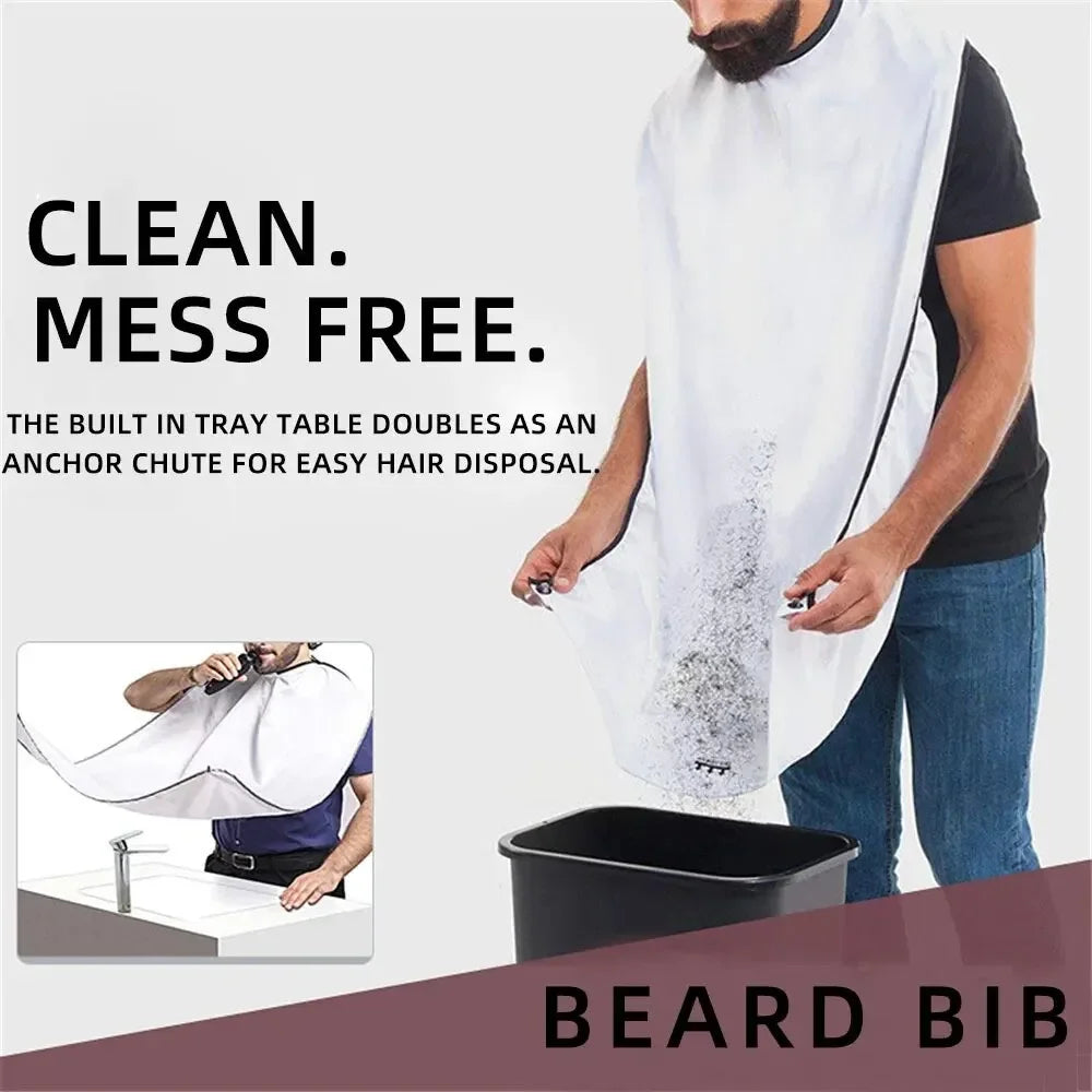 Male Shaving Apron Beard Catcher Cape Care groom without the mess say goodbye to bathroom cleanup get yours today and experience the difference.