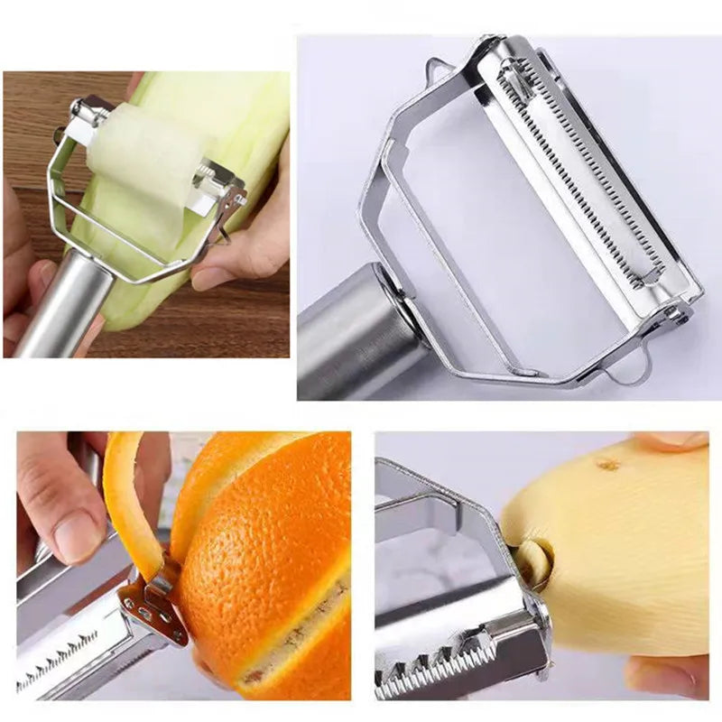 Multifunctional Kitchen Peeler ,slice and dice with ease essential kitchen tool you need.